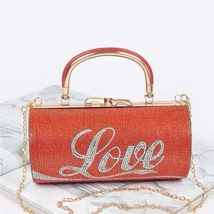 Love Rhinestone Purse